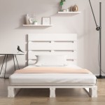 vidaXL Cadru de pat fără saltea, alb, 75x190 cm, lemn masiv de pin