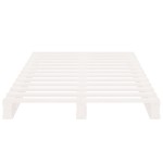 vidaXL Cadru de pat fără saltea, alb, 75x190 cm, lemn masiv de pin