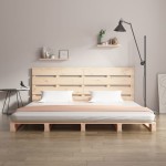 vidaXL Cadru de pat fără saltea, 135x190 cm, lemn masiv de pin