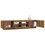 vidaXL Set dulapuri TV cu LED, 2 piese, stejar fumuriu, lemn prelucrat vidaXL Set dulapuri TV cu LED, 2 piese, stejar fumuriu, lemn prelucrat