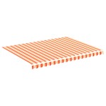 vidaXL Pânză de rezervă copertină, galben și portocaliu, 4x3 m