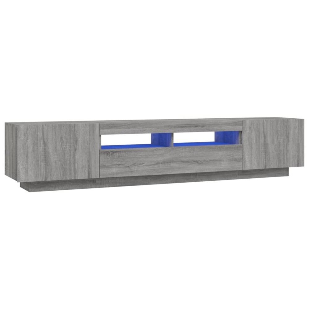 vidaXL Set dulapuri TV cu LED, 2 piese, gri sonoma, lemn prelucrat