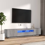 vidaXL Set dulapuri TV cu LED, 2 piese, gri sonoma, lemn prelucrat vidaXL Set dulapuri TV cu LED, 2 piese, gri sonoma, lemn prelucrat