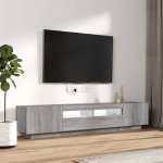 vidaXL Set dulapuri TV cu LED, 2 piese, gri sonoma, lemn prelucrat vidaXL Set dulapuri TV cu LED, 2 piese, gri sonoma, lemn prelucrat