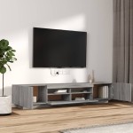 vidaXL Set dulapuri TV cu LED, 2 piese, gri sonoma, lemn prelucrat vidaXL Set dulapuri TV cu LED, 2 piese, gri sonoma, lemn prelucrat
