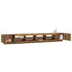 vidaXL Set dulapuri TV cu LED, 3 piese, stejar fumuriu, lemn prelucrat vidaXL Set dulapuri TV cu LED, 3 piese, stejar fumuriu, lemn prelucrat