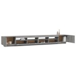 vidaXL Set dulapuri TV cu LED, 3 piese, gri sonoma, lemn prelucrat vidaXL Set dulapuri TV cu LED, 3 piese, gri sonoma, lemn prelucrat