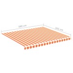 vidaXL Pânză de rezervă copertină, galben și portocaliu, 4x3,5 m vidaXL Pânză de rezervă copertină, galben și portocaliu, 4x3,5 m