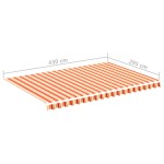 vidaXL Pânză de rezervă copertină, galben și portocaliu, 4,5x3 m vidaXL Pânză de rezervă copertină, galben și portocaliu, 4,5x3 m