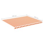 vidaXL Pânză de rezervă copertină, galben și portocaliu, 4,5x3,5 m vidaXL Pânză de rezervă copertină, galben și portocaliu, 4,5x3,5 m