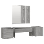 vidaXL Set de mobilier pentru hol, gri sonoma, lemn prelucrat