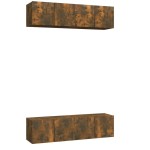 vidaXL Dulap TV de perete, 4 buc, stejar, 60x30x30 cm, lemn prelucrat