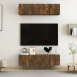 vidaXL Dulap TV de perete, 4 buc, stejar, 60x30x30 cm, lemn prelucrat