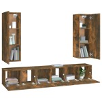 vidaXL Set dulapuri TV, 5 piese, stejar fumuriu, lemn prelucrat vidaXL Set dulapuri TV, 5 piese, stejar fumuriu, lemn prelucrat