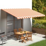 vidaXL Pânză de rezervă copertină, galben și portocaliu, 5x3 m vidaXL Pânză de rezervă copertină, galben și portocaliu, 5x3 m