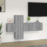 vidaXL Set dulap TV, 3 piese, gri sonoma, lemn prelucrat vidaXL Set dulap TV, 3 piese, gri sonoma, lemn prelucrat