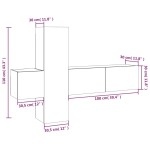 vidaXL Set dulapuri TV, 3 piese, stejar fumuriu, lemn prelucrat vidaXL Set dulapuri TV, 3 piese, stejar fumuriu, lemn prelucrat