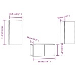 vidaXL Set dulapuri TV, 3 piese, stejar fumuriu, lemn prelucrat vidaXL Set dulapuri TV, 3 piese, stejar fumuriu, lemn prelucrat