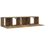 vidaXL Set dulapuri TV, 2 piese, stejar fumuriu, lemn prelucrat vidaXL Set dulapuri TV, 2 piese, stejar fumuriu, lemn prelucrat