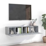 vidaXL Set dulapuri TV, 2 piese, gri sonoma, lemn prelucrat vidaXL Set dulapuri TV, 2 piese, gri sonoma, lemn prelucrat