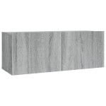 vidaXL Set dulapuri TV, 2 piese, gri sonoma, lemn prelucrat vidaXL Set dulapuri TV, 2 piese, gri sonoma, lemn prelucrat