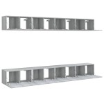 vidaXL Comode TV, 8 buc., gri sonoma, 60x30x30 cm, lemn prelucrat