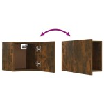 vidaXL Dulapuri TV suspendate, 8 buc., stejar afumat, 30,5x30x30 cm