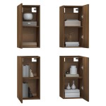vidaXL Dulapuri TV, 4 buc., stejar maro, 30,5x30x60 cm, lemn prelucrat