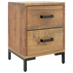 vidaXL Noptiere, 2 buc., 36x30x45 cm, lemn masiv de pin