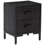 vidaXL Noptiere, 2 buc., negru, 36x30x45 cm, lemn masiv de pin vidaXL Noptiere, 2 buc., negru, 36x30x45 cm, lemn masiv de pin
