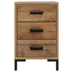 vidaXL Noptiere, 2 buc., 40x30x55 cm, lemn masiv de pin