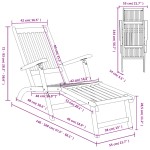 vidaXL Șezlonguri de exterior cu taburete, 2 buc., lemn masiv acacia vidaXL Șezlonguri de exterior cu taburete, 2 buc., lemn masiv acacia