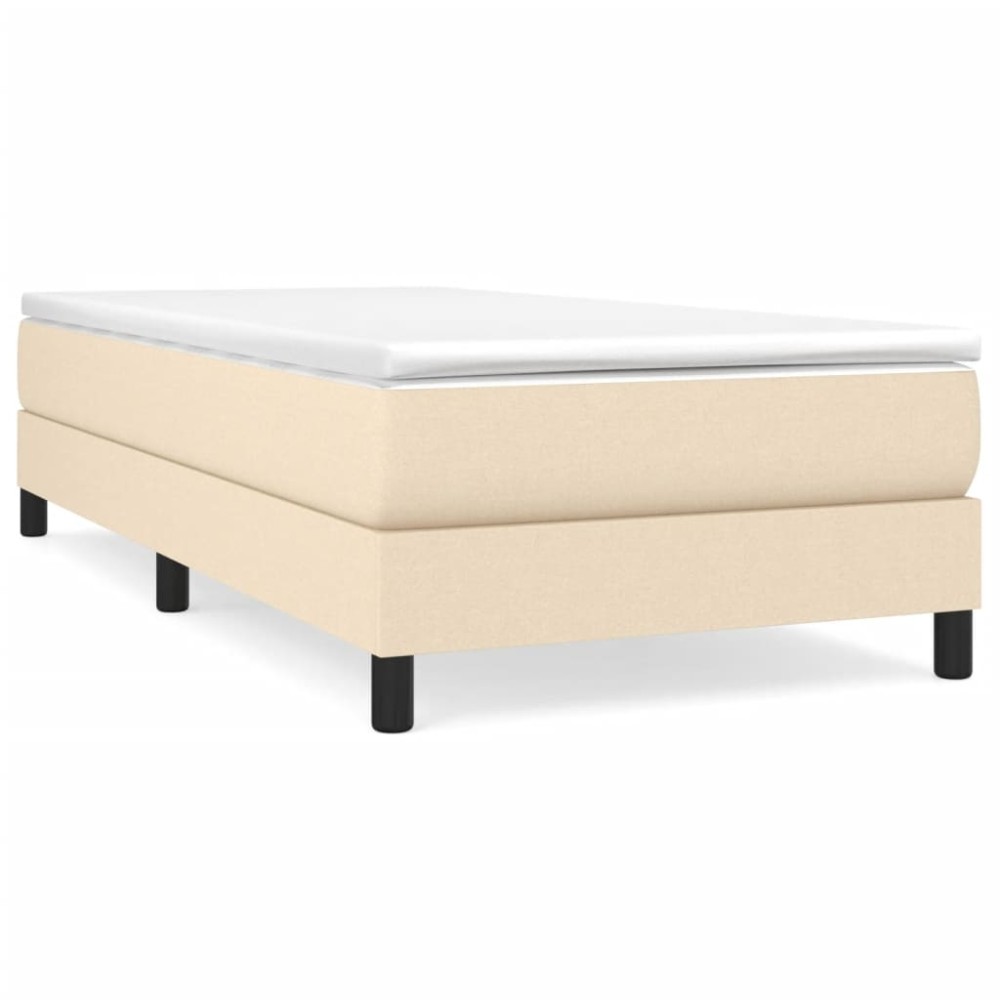 vidaXL Cadru de pat fără saltea cremă 80x200 cm țesătură