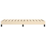 vidaXL Cadru de pat fără saltea cremă 80x200 cm țesătură