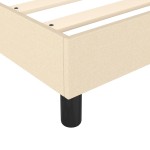 vidaXL Cadru de pat fără saltea cremă 80x200 cm țesătură