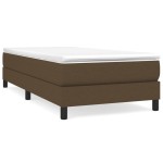 vidaXL Cadru de pat fără saltea, maro închis, 90x190 cm, textil vidaXL Cadru de pat fără saltea, maro închis, 90x190 cm, textil