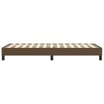vidaXL Cadru de pat fără saltea, maro închis, 90x190 cm, textil vidaXL Cadru de pat fără saltea, maro închis, 90x190 cm, textil