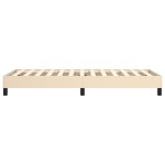 vidaXL Cadru de pat fără saltea cremă 90x190 cm țesătură