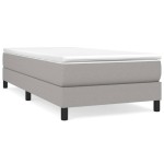 vidaXL Cadru de pat fără saltea, gri deschis, 90x200 cm, textil
