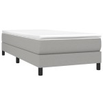 vidaXL Cadru de pat fără saltea, gri deschis, 90x200 cm, textil