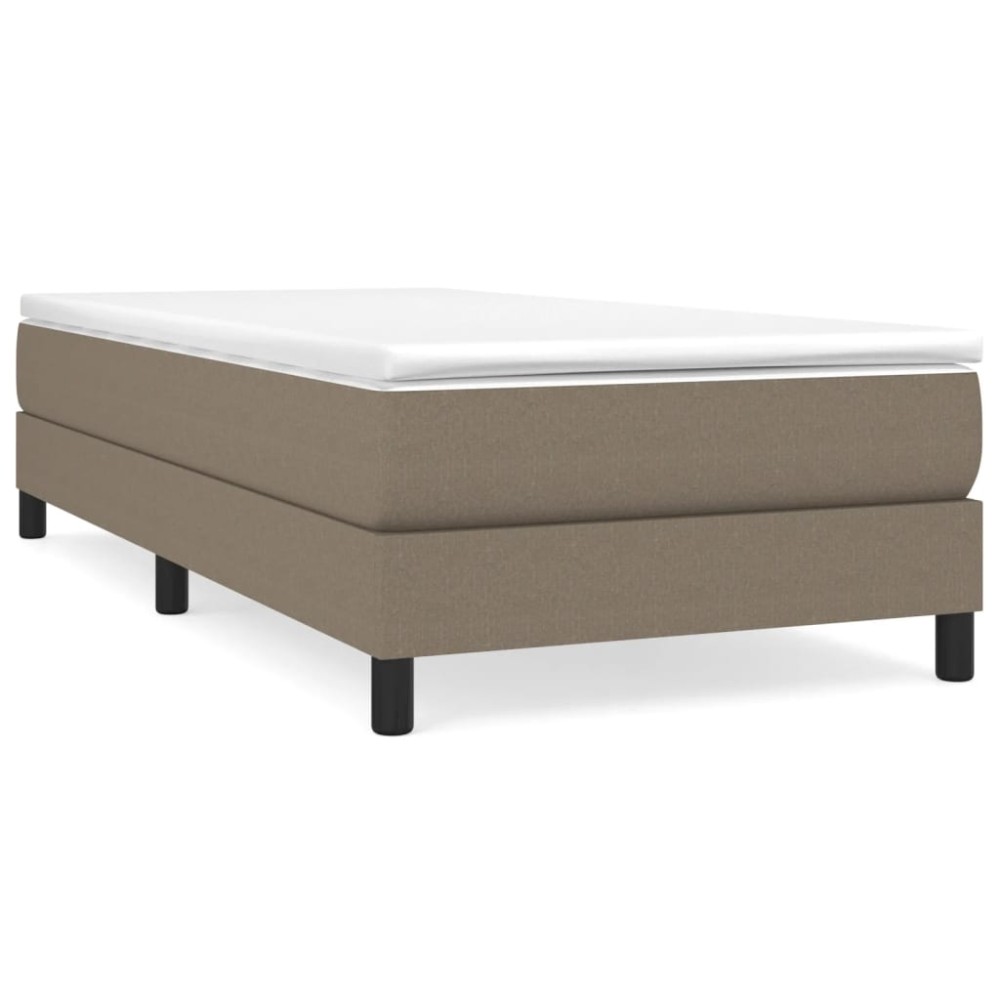 vidaXL Cadru de pat fără saltea Taupe 90x200 cm țesătură