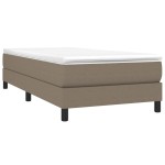 vidaXL Cadru de pat fără saltea Taupe 90x200 cm țesătură
