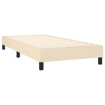 vidaXL Cadru de pat fără saltea cremă 90x200 cm țesătură