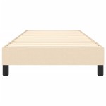 vidaXL Cadru de pat fără saltea cremă 90x200 cm țesătură