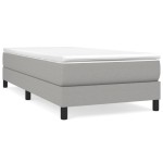 vidaXL Cadru de pat fără saltea, gri deschis, 100x200 cm, textil