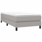 vidaXL Cadru de pat fără saltea, gri deschis, 100x200 cm, textil