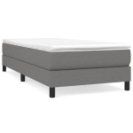 vidaXL Cadru de pat fără saltea, gri închis, 100x200 cm, textil