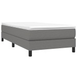 vidaXL Cadru de pat fără saltea, gri închis, 100x200 cm, textil