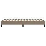 vidaXL Cadru de pat fără saltea, gri taupe, 100x200 cm, textil vidaXL Cadru de pat fără saltea, gri taupe, 100x200 cm, textil