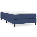 vidaXL Cadru de pat fără saltea țesătură albastră 100x200 cm vidaXL Cadru de pat fără saltea țesătură albastră 100x200 cm